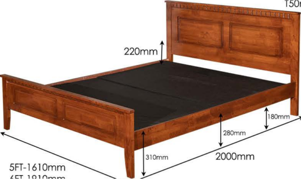 Sakura 5FT Wooden Bed